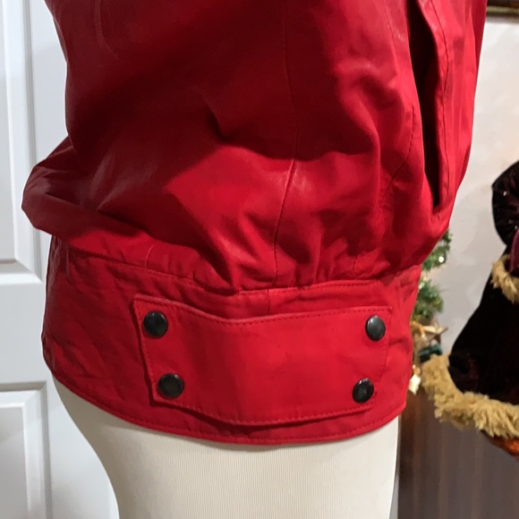 Gino diGiorgio  Red Leather Jacket M - Picture 4 of 16